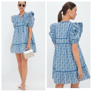 HYACINTH HOUSE Blue Floral Rosaleigh Mini Dress